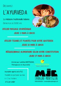 Lire la suite à propos de l’article Ateliers Ayurveda